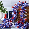 image:image197 Feet 4th of July Patriotic Tinsel Garland Red White Blue Garland Artificial Independence Day Metallic Twist 250th Hanging Decor Fireplace Wreath Decor for Staircase Railing