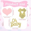 image:image240 Pieces Gender Reveal Confetti Baby Shower Heart Glitter Baby Clothes Confetti Party Table Decoration for Gender Reveal Party Table Wedding DecorPink Blue GoldPink  Blue  Gold