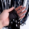 image:image3 Pack Metallic Tinsel Curtains 328 x 82Ft Foil Fringe Shimmer Curtain Door Window Decoration for Birthday Wedding Party Black