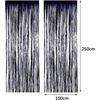image:image3 Pack Metallic Tinsel Curtains 328 x 82Ft Foil Fringe Shimmer Curtain Door Window Decoration for Birthday Wedding Party Black