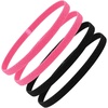 image:image9 Pieces Thick NonSlip Elastic Sport Headbands Elastic Silicone Grip Exercise Hair and Sweatbands for Yoga Assorted ColorsBlack Pink