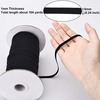 image:imageElastic Cord Beading Cord Thread Stretch Fabric Crafting String for DIY Face Covers Jewelry Making Supplies Black 025 Inch x 164 Yard