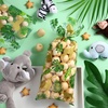 image:imageSumind 100 Pieces Jungle Safari Animal Cellophane Treat Bags Safari Animal Palm Leaves Plastic Candy Goodie Party Gifts Bags with Gold Twist Ties for Wild One Baby Shower Birthday Party Favors