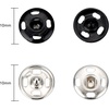 image:imageSumind 100 Sets Sewon Snap Buttons Metal Snap Fastener Press Button for Sewing Clothing Black and Silvery 10mm
