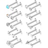 image:imageSumind 20 Pieces 16g Tragus Piercing Jewelry Body Nose Piercing Labret Bars Crystal Style Ball for Women Men20 StylesSilver AB Color 8 mm