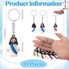 image:imageSumind 24 Pcs Jesus Figurine Christian Keychain Religious Keychain Bulk Classic Christian Rings for ChristWhite Skin ClassicMulticolor10 Color