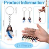 image:imageSumind 24 Pcs Jesus Figurine Christian Keychain Religious Keychain Bulk Classic Christian Rings for ChristWhite Skin ClassicMulticolor7 Color