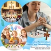 image:imageSumind 24 Pcs Jesus Figurine Christian Keychain Religious Keychain Bulk Classic Christian Rings for ChristWhite Skin ClassicMulticolorMulticolor