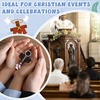 image:imageSumind 24 Pcs Jesus Figurine Christian Keychain Religious Keychain Bulk Classic Christian Rings for ChristWhite Skin ClassicMulticolorPurple