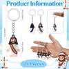 image:imageSumind 24 Pcs Jesus Figurine Christian Keychain Religious Keychain Bulk Classic Christian Rings for ChristWhite Skin ClassicMulticolorRetro Color