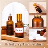 image:imageSumind 24 Sets Clear 30ml Roller Glass Bottle Essential Oil with Stainless Steel Refillable Sample Container Brown Empty Roller Bottle Applicator with Funnel Sticker for TravelGold