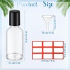 image:imageSumind 24 Sets Clear 30ml Roller Glass Bottle Essential Oil with Stainless Steel Refillable Sample Container Brown Empty Roller Bottle Applicator with Funnel Sticker for TravelClear