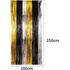 image:imageSumind 3 Pack New Year Party Decoration Foil Fringe Curtains Black and Gold 328 x 82 ft Metallic Shimmer Curtain Photo Props Backdrop for Birthday Happy Holiday Party Decor Supplies