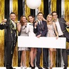 image:imageSumind 3 Pack New Year Party Decoration Foil Fringe Curtains Black and Gold 328 x 82 ft Metallic Shimmer Curtain Photo Props Backdrop for Birthday Happy Holiday Party Decor Supplies
