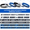 image:imageSumind 36 Pieces Class of 2026 Silicone Bracelets Silicone Graduation Bracelets Congrats Grad Celebrating Wristbands for Teacher Students Gift College University Graduation Party SuppliesRed BlackBlue  Black
