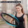 image:imageSumind 4 Pieces Thick NonSlip Elastic Sport Headbands Elastic Silicone Grip Exercise Hair and Sweatbands for YogaBlack  Pink  White  Gray