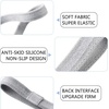image:imageSumind 4 Pieces Thick NonSlip Elastic Sport Headbands Elastic Silicone Grip Exercise Hair and Sweatbands for YogaBlack Gray