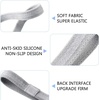 image:imageSumind 4 Pieces Thick NonSlip Elastic Sport Headbands Football Hair Headbands for Women and Men White Gray