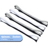 image:imageSumind 4 Pieces Thick NonSlip Elastic Sport Headbands Football Hair Headbands for Women and Men White Gray