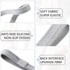 image:imageSumind 4 Pieces Thick NonSlip Elastic Sport Men Thin Headbands Football Hair Headbands for WomenBlack  White  Gray  Blue