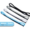 image:imageSumind 4 Pieces Thick NonSlip Elastic Sport Men Thin Headbands Football Hair Headbands for WomenBlack  White  Gray  Blue