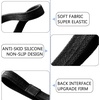 image:imageSumind 4 Pieces Thick NonSlip Elastic Sport Men Thin Headbands Football Hair Headbands for WomenBlack