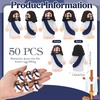 image:imageSumind 50 Pcs Little Jesus Figures Easter Mini Pocket Jesus Figurines Bulk Original Design for Easter Egg Stuffers Hide Seek Religious Party Favors Sunday School Baptism GiftsComprehensive ColorsDark Blue