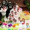 image:imageSumind 50 Pcs Little Jesus Figures Easter Mini Pocket Jesus Figurines Bulk Original Design for Easter Egg Stuffers Hide Seek Religious Party Favors Sunday School Baptism GiftsComprehensive ColorsRed