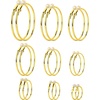 image:imageSumind 6 Pairs Clip on Hoop Earrings Hoop Gold Earrings Non Piercing Earrings Set for Women 6 Sizes