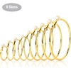 image:imageSumind 6 Pairs Clip on Hoop Earrings Hoop Gold Earrings Non Piercing Earrings Set for Women 6 Sizes