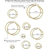image:imageSumind 6 Pairs Clip on Hoop Earrings Hoop Gold Earrings Non Piercing Earrings Set for Women 6 Sizes