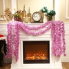 image:imageSumind 6 Pieces 394 Feet Pink White Valentines Day Tinsel Garland Metallic Glittering Xmas Wreath Hanging Decoration for Valentines Wedding Party Supplies