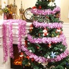 image:imageSumind 6 Pieces 394 Feet Pink White Valentines Day Tinsel Garland Metallic Glittering Xmas Wreath Hanging Decoration for Valentines Wedding Party Supplies