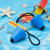 image:imageSumind 8 Pieces 157 Inch Universal Kayak Scupper Plug Kit Silicone Scupper Plugs Drain Holes Stopper Bung with Lanyard for Sit on Top Kayak AccessoriesLight Blue  Light Gree