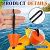 image:imageSumind 8 Pieces 157 Inch Universal Kayak Scupper Plug Kit Silicone Scupper Plugs Drain Holes Stopper Bung with Lanyard for Sit on Top Kayak AccessoriesOrange