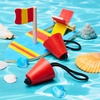 image:imageSumind 8 Pieces 157 Inch Universal Kayak Scupper Plug Kit Silicone Scupper Plugs Drain Holes Stopper Bung with Lanyard for Sit on Top Kayak AccessoriesRed  Black