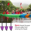 image:imageSumind 8 Pieces 157 Inch Universal Kayak Scupper Plug Kit Silicone Scupper Plugs Drain Holes Stopper Bung with Lanyard for Sit on Top Kayak AccessoriesPurple