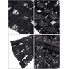 image:imageSumind Black Long Fingerless Gloves Satin Lace up Gloves Arm Warmer for Wedding Engagement Party Supplies 1 Pair Style 2