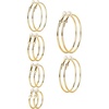 image:imageSumind Clip on Hoop Earrings Hoop Gold Earrings Non Piercing Earrings Set for WomenGold Color