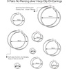 image:imageSumind Clip on Hoop Earrings Hoop Gold Earrings Non Piercing Earrings Set for WomenSilver