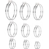 image:imageSumind Clip on Hoop Earrings Hoop Gold Earrings Non Piercing Earrings Set for WomenSilver