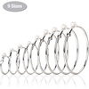 image:imageSumind Clip on Hoop Earrings Hoop Gold Earrings Non Piercing Earrings Set for WomenSilver