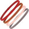 image:image9 Pieces Thick NonSlip Elastic Sport Headbands Elastic Silicone Grip Exercise Hair and Sweatbands for Yoga Assorted ColorsBrown Tones