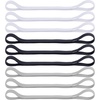 image:image9 Pieces Thick NonSlip Elastic Sport Headbands Elastic Silicone Grip Exercise Hair and Sweatbands for Yoga Black White Gray