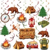 image:imageSumind 30 Pcs Happy Camper Party Decorations Camping Themed Hanging Swirls One Happy Camper Birthday Supplies Foil Ceiling Streamers for Boys Girls Kids Adventure Bears Baby Shower Decor
