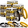 image:imageSumind 36 Pieces Class of 2026 Silicone Bracelets Silicone Graduation Bracelets Congrats Grad Celebrating Wristbands for Teacher Students Gift College University Graduation Party SuppliesRed BlackGold  Black