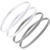 image:imageSumind 4 Pieces Thick NonSlip Elastic Sport Headbands Football Hair Headbands for Women and Men White Gray