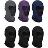 image:imageSumind 6 Pieces Summer Balaclava Face Mask Breathable Sun Dust Protection Mask Long Neck Cover for Outdoor Activities Grey Purple Black Navy Blue