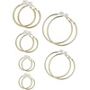 image:imageSumind Clip on Hoop Earrings Hoop Gold Earrings Non Piercing Earrings Set for WomenGold Color