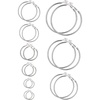 image:imageSumind Clip on Hoop Earrings Hoop Gold Earrings Non Piercing Earrings Set for WomenSilver